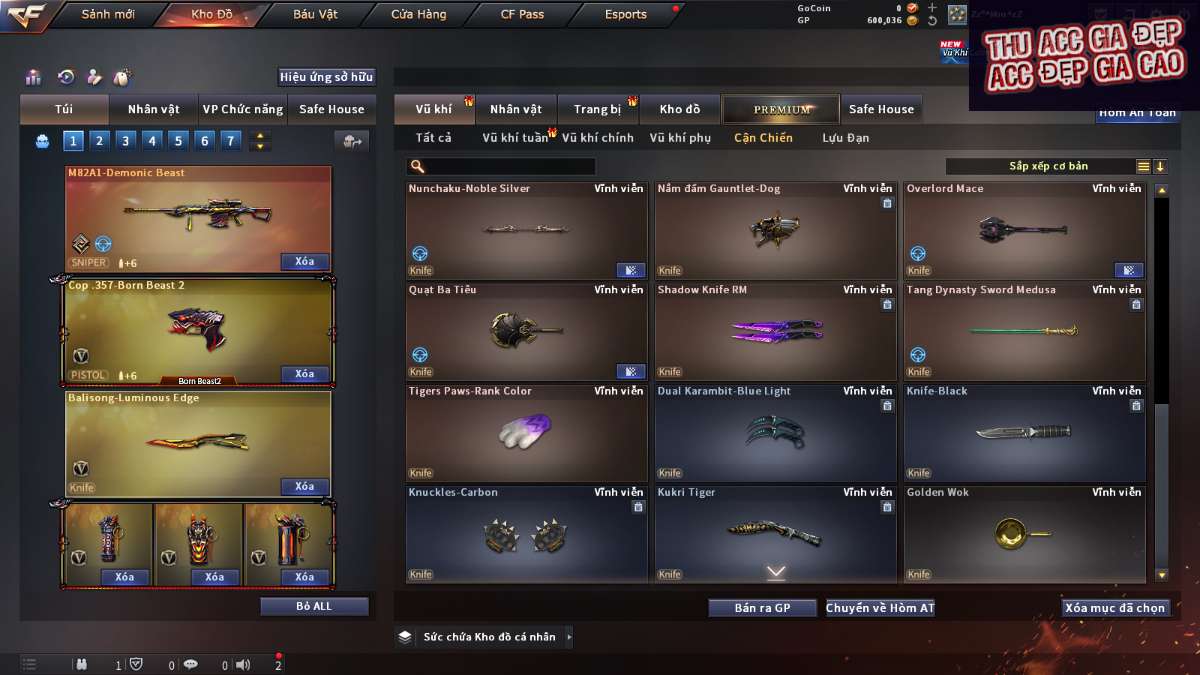 shop acc cf uy tin gia re